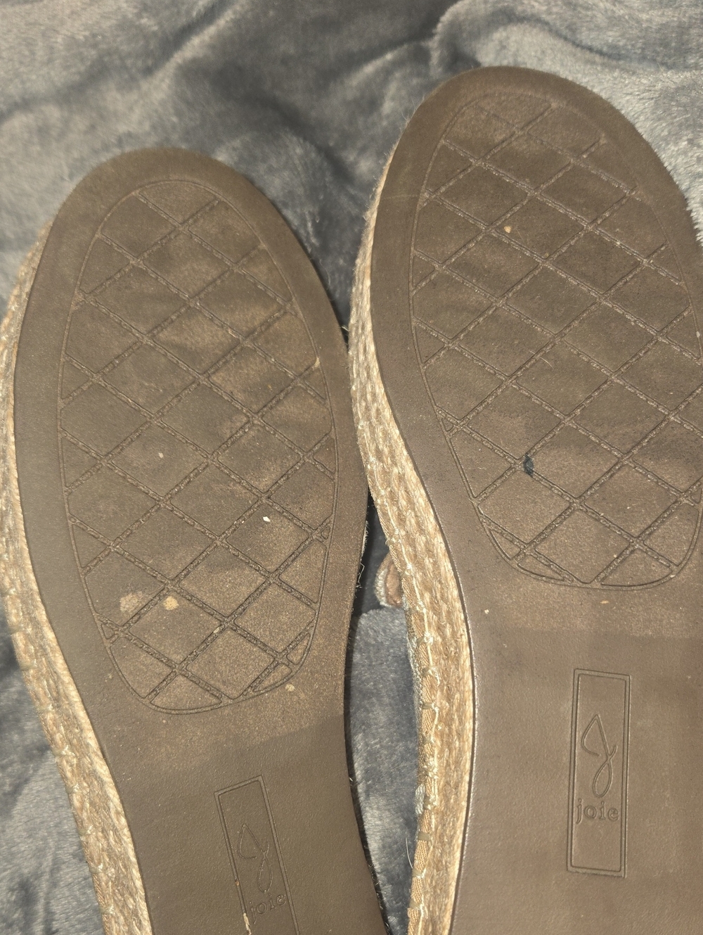 JOIE-"Cara"Boho Tan Cream Espadrilles Floral Embroidery Low Platform-Size 8 - Picture 10 of 13